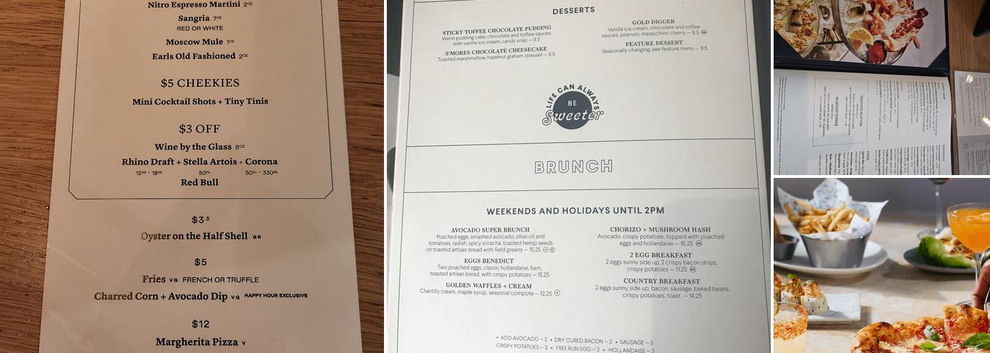 Earls Kitchen + Bar Menu