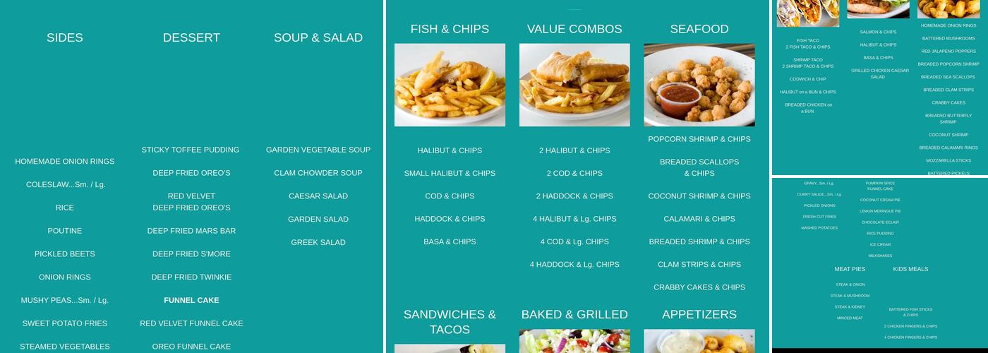 Harbourside Fish And Chips Menu