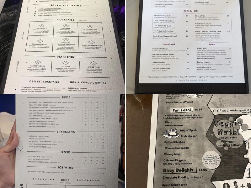 Draco Markham Menu