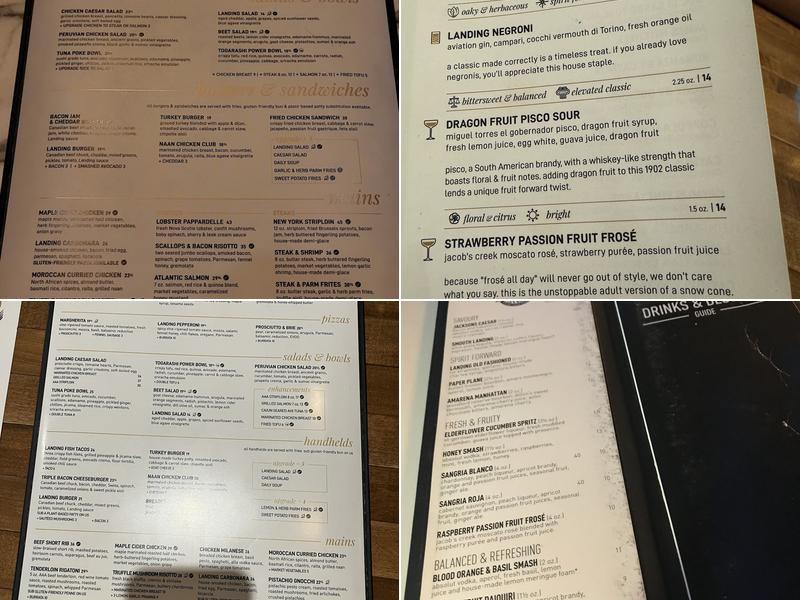 Jacksons Landing Menu