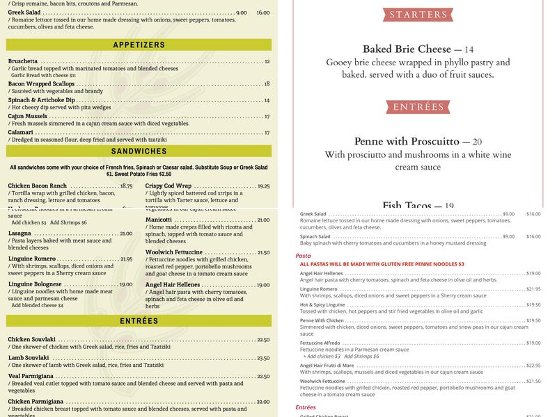 Romero's Restaurant Menu