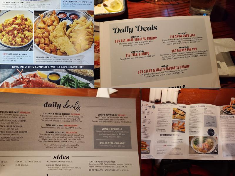 Red Lobster Menu
