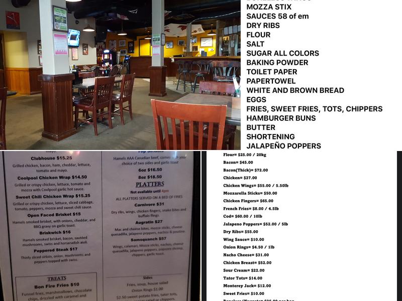 Pourhouse Bar & Grill Menu