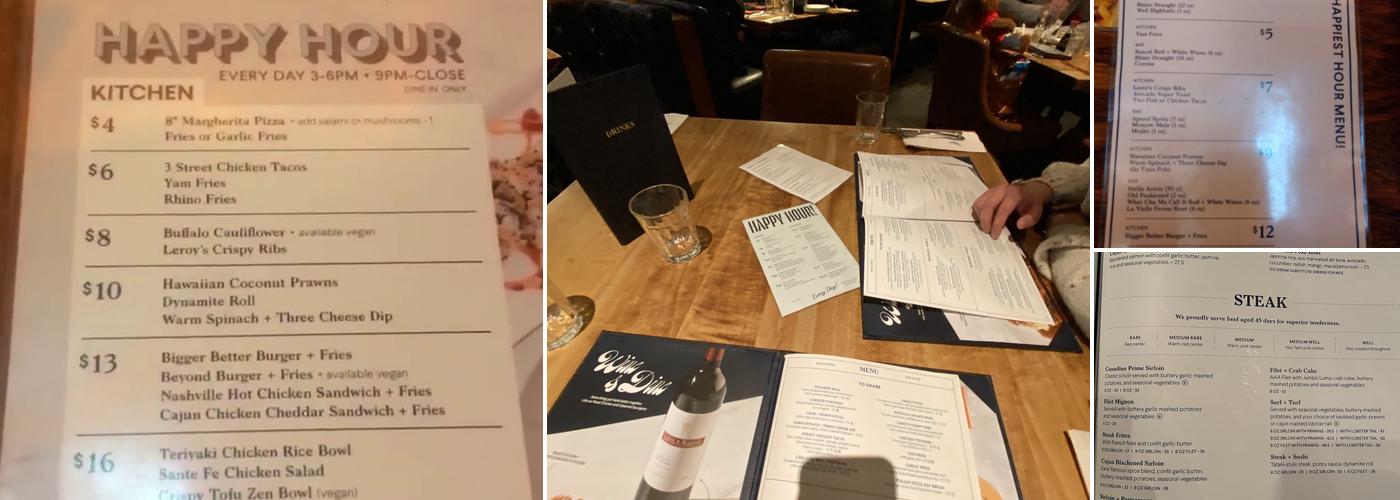 Earls Kitchen + Bar Menu