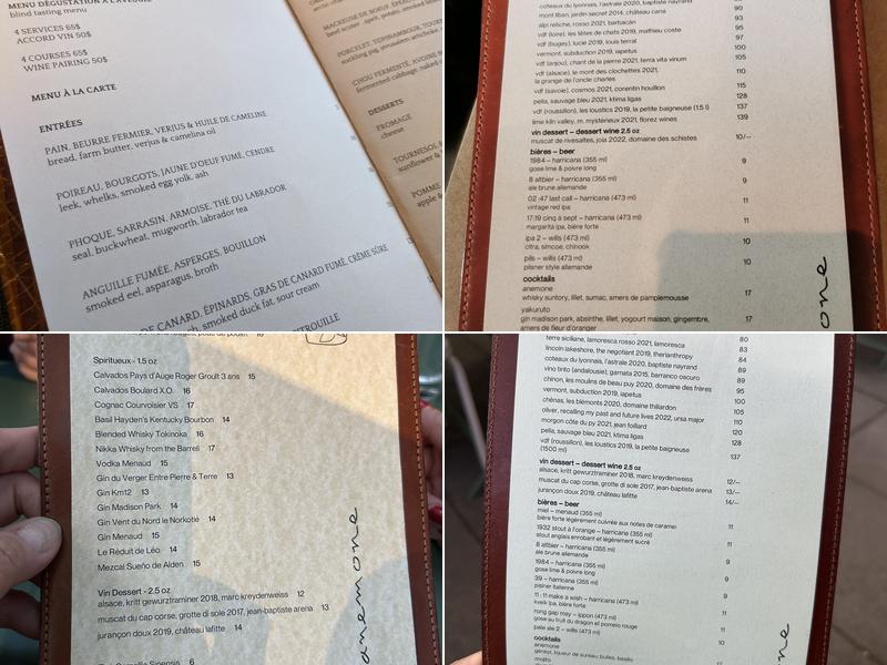 Anemone Menu