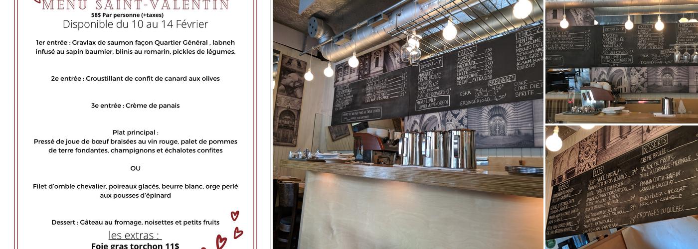 Le Quartier Général Menu