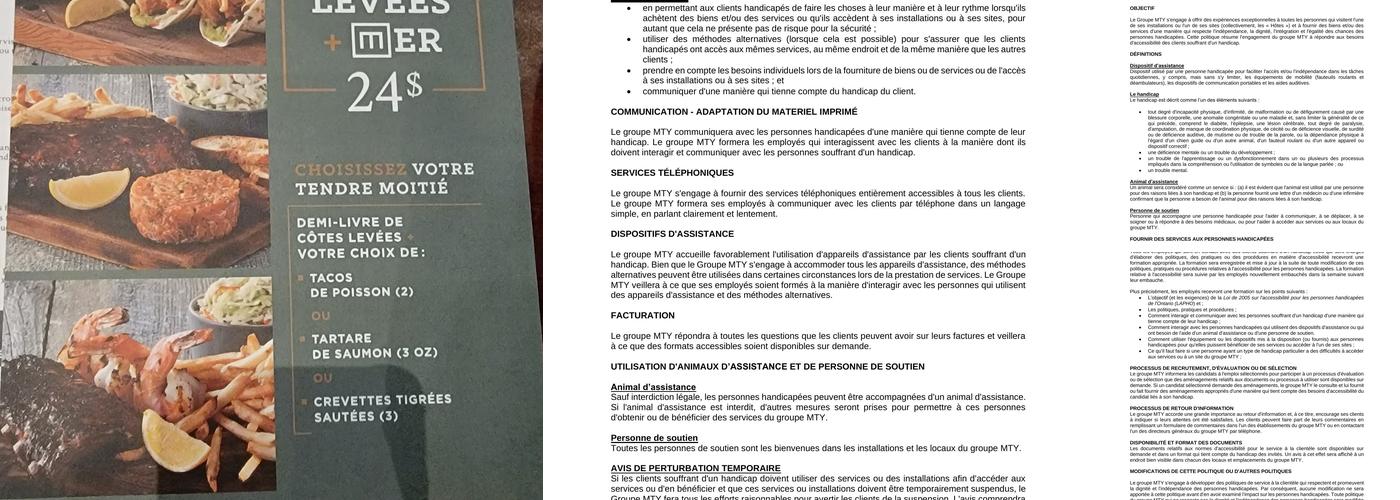 Madisons Restaurant & Bar Menu