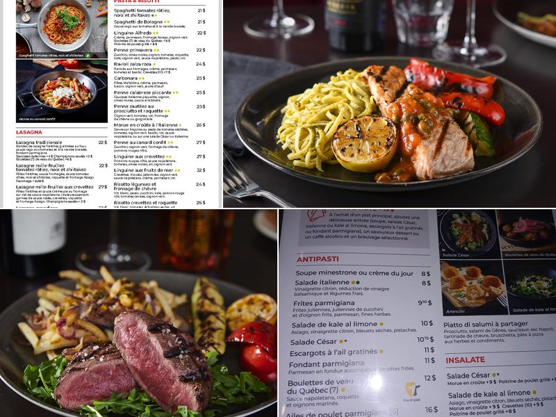 Pacini Longueuil Menu