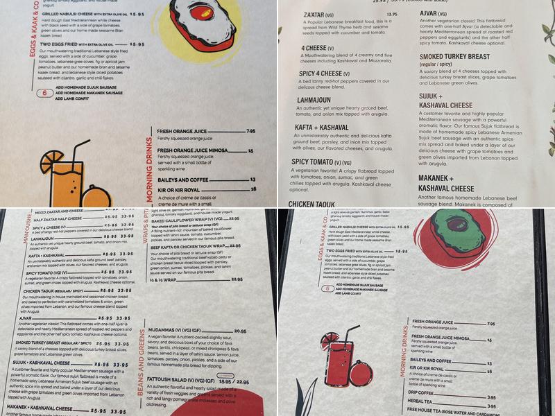 Wild Thyme Menu