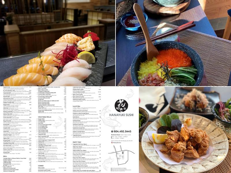 Hanayuki Sushi Menu