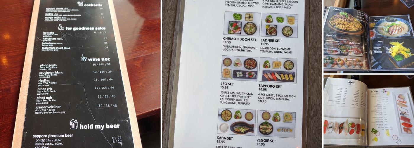 Sapporo Kitchen Menu