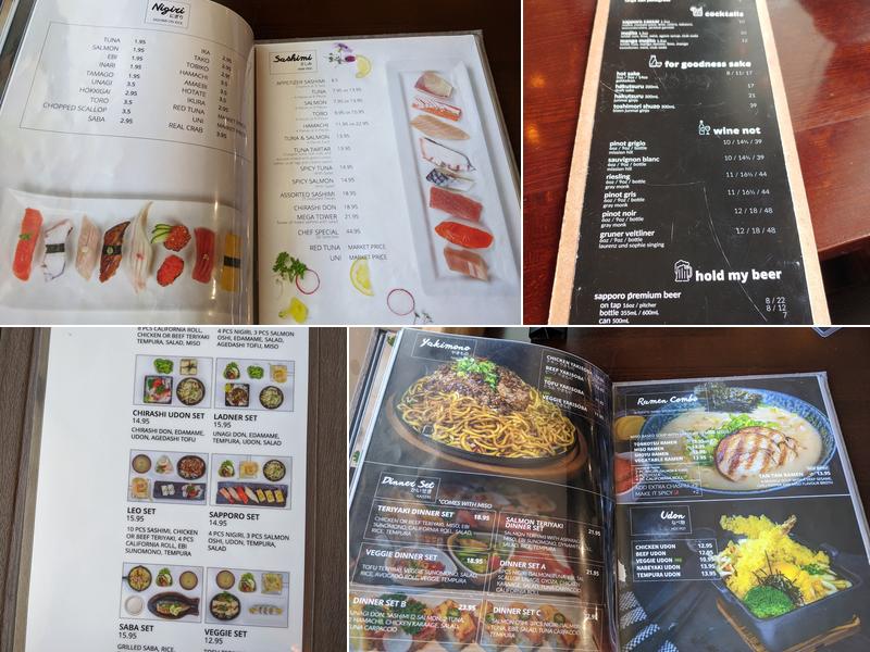 Sapporo Kitchen Menu