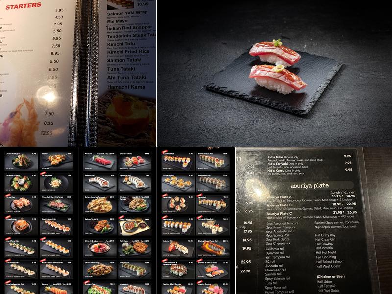 Aburiya Sushi Menu