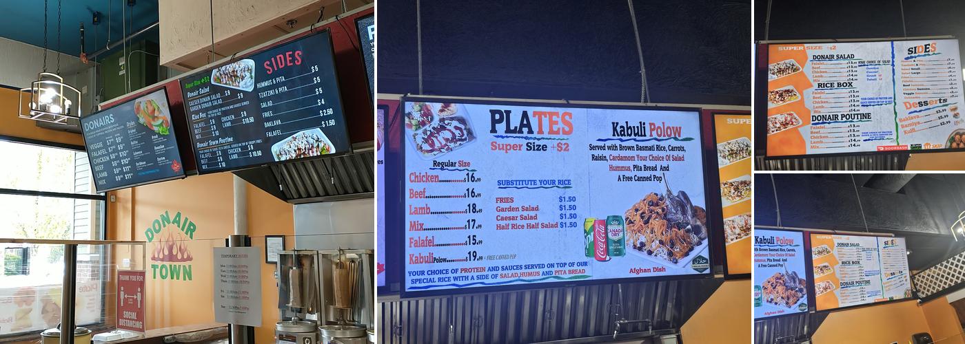 Donair Tower Menu