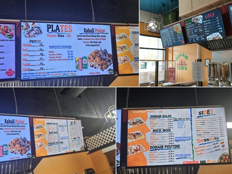 Donair Tower Menu