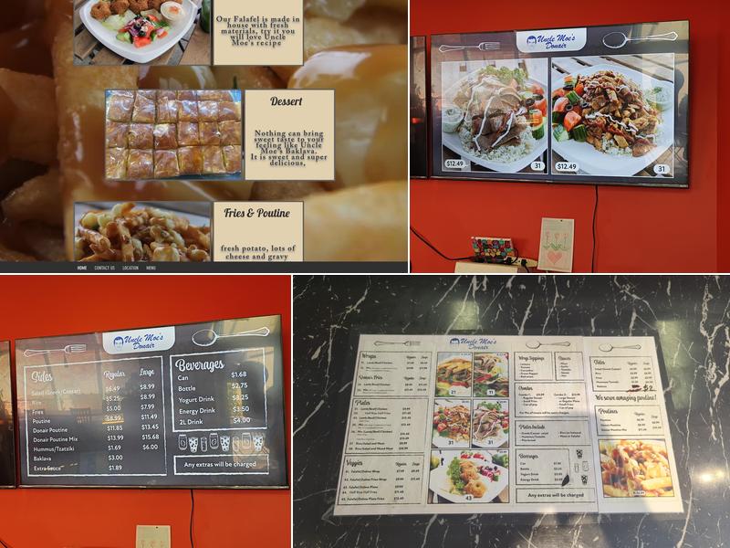 Uncle Moe's Donair Menu