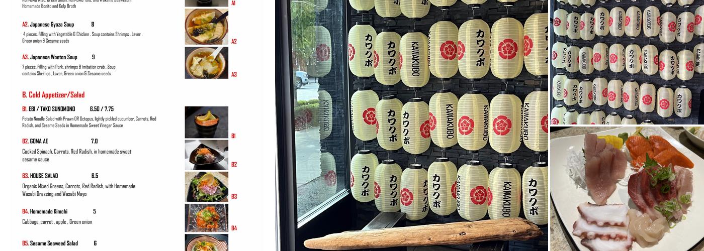 Kawakubo Vernon Menu