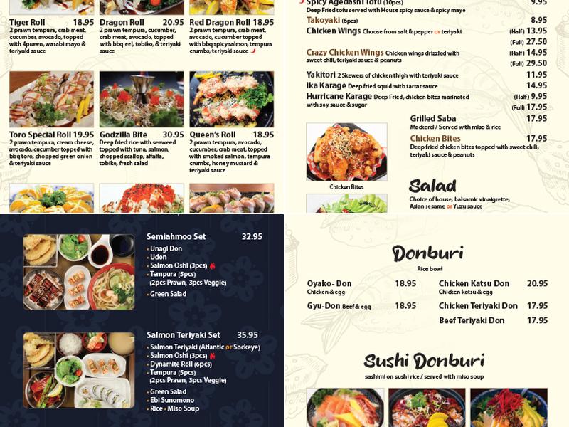 Sapporo Kitchen Menu