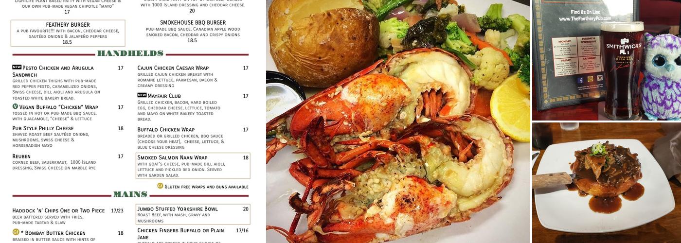 The Feathery Pub Menu