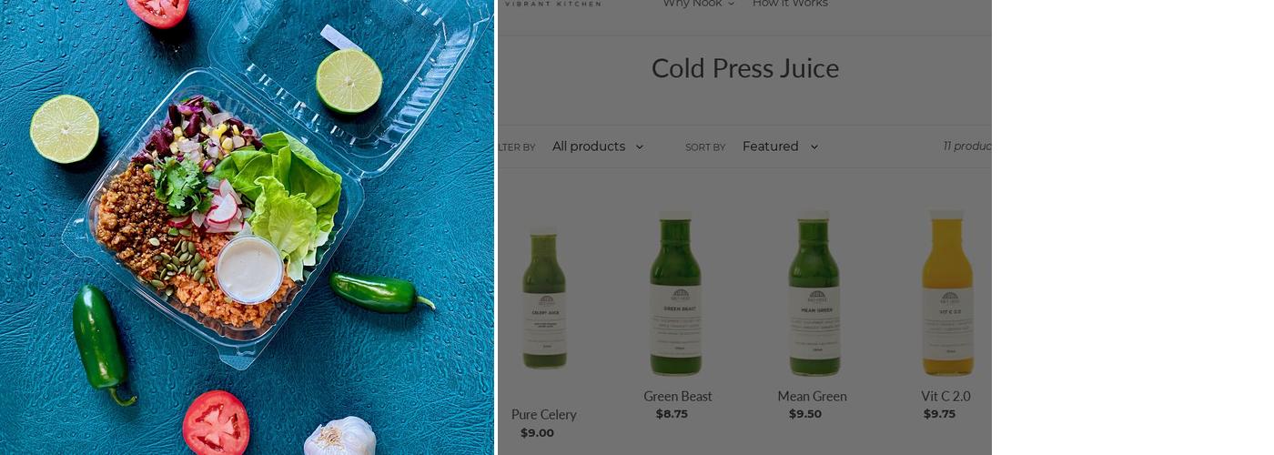 Nook Vibrant Kitchen Menu