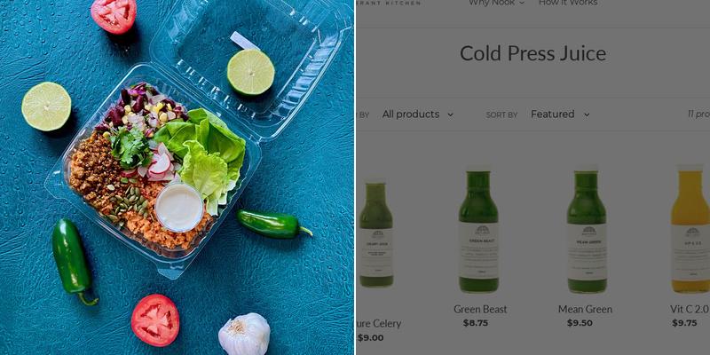 Nook Vibrant Kitchen Menu