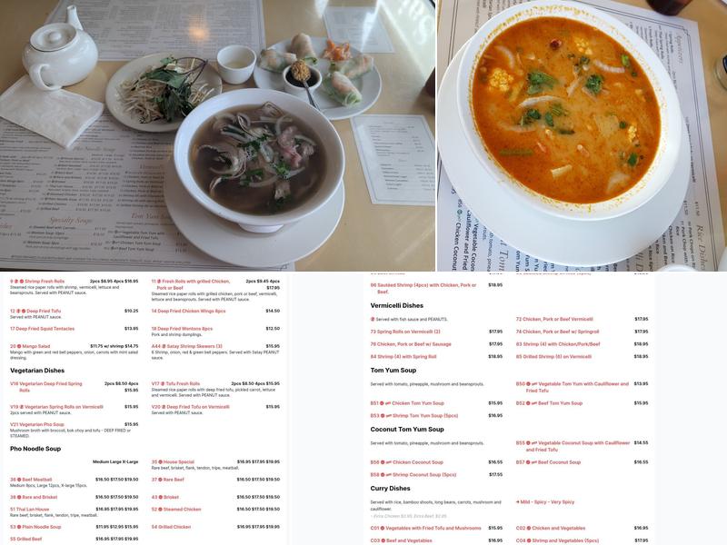 Pho Saigon Menu