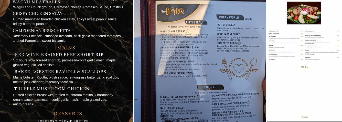 The Bistro Menu