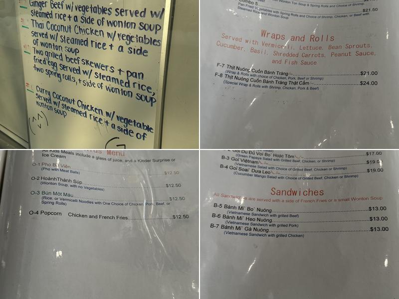 Hong Huong Restaurant Menu