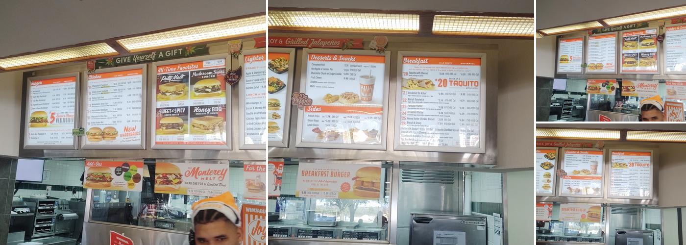 Whataburger Menu