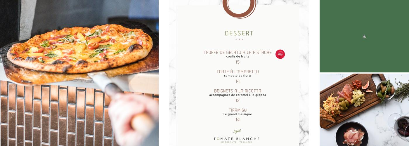 La Tomate Blanche Menu