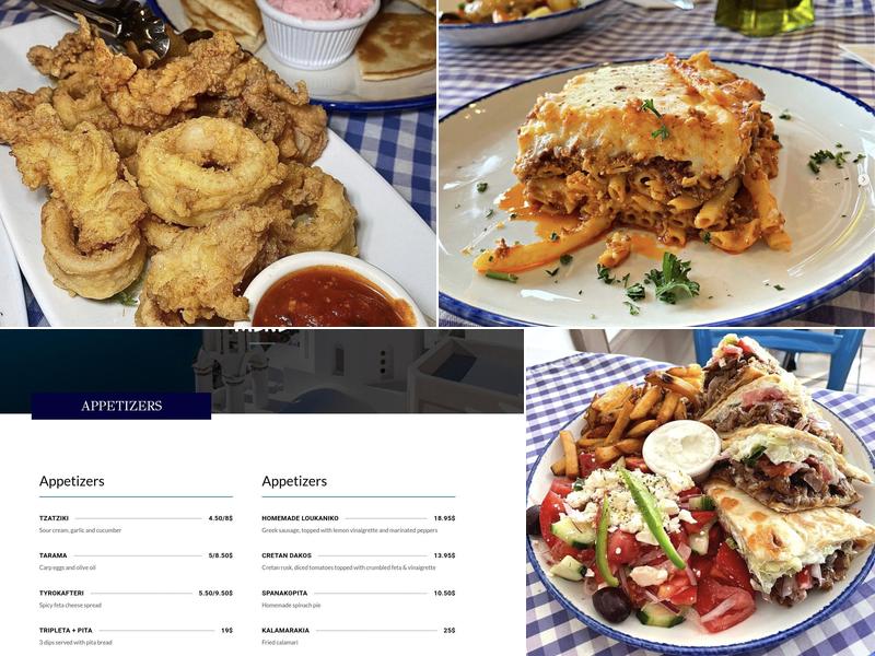 Christina's Cuisine Menu