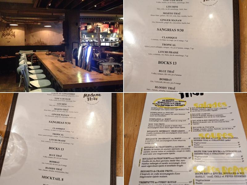 Madame Thai Vieux-Longueuil Menu