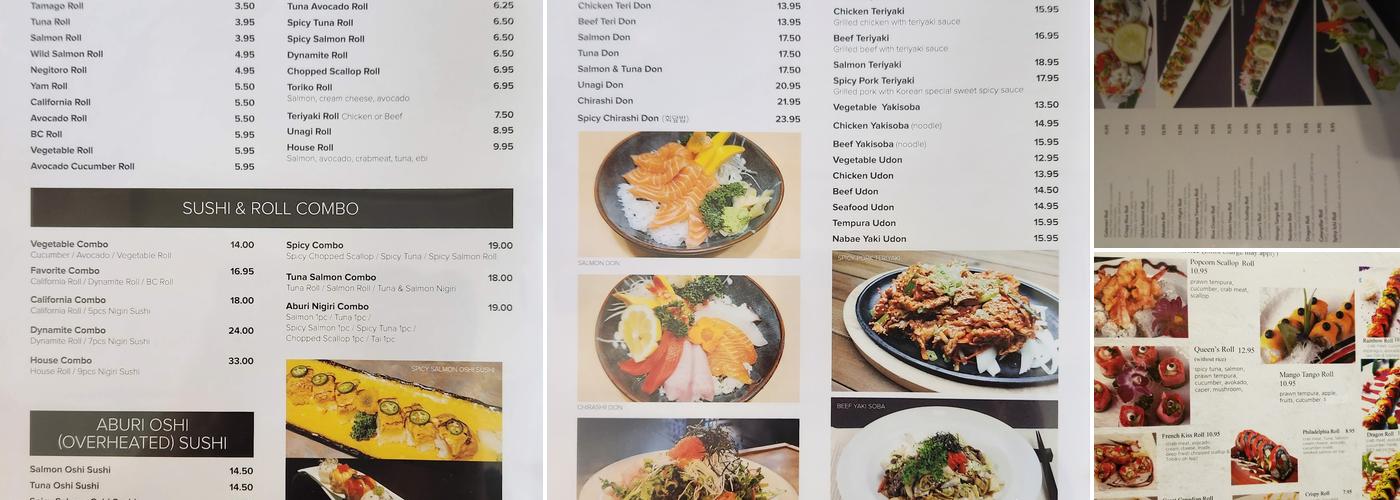 Akasaka Menu