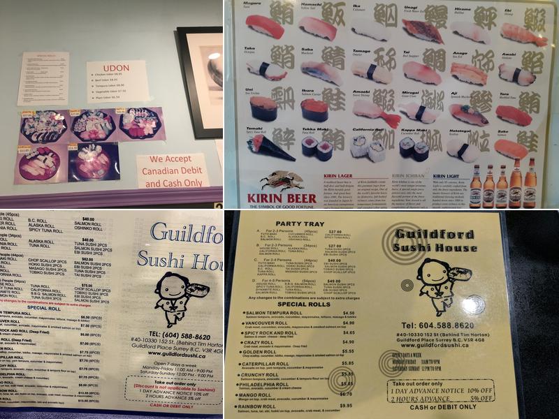Guildford Sushi House Menu