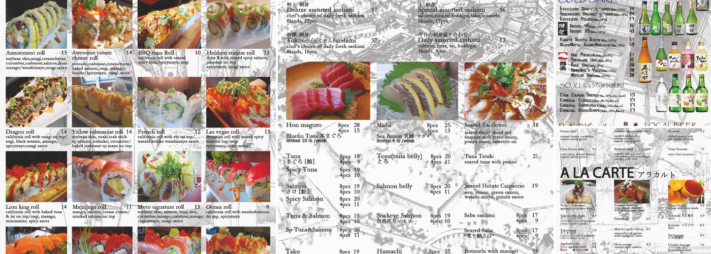 Sushimoto Menu