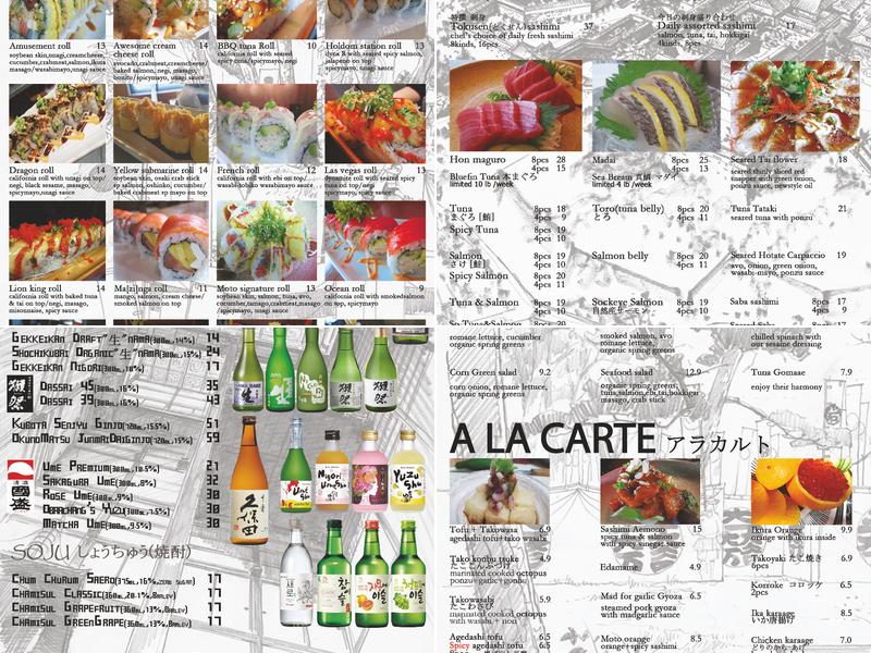 Sushimoto Menu