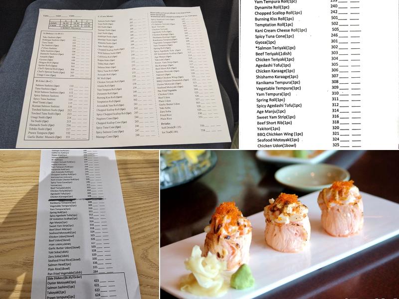 Richmond Ninkazu Menu