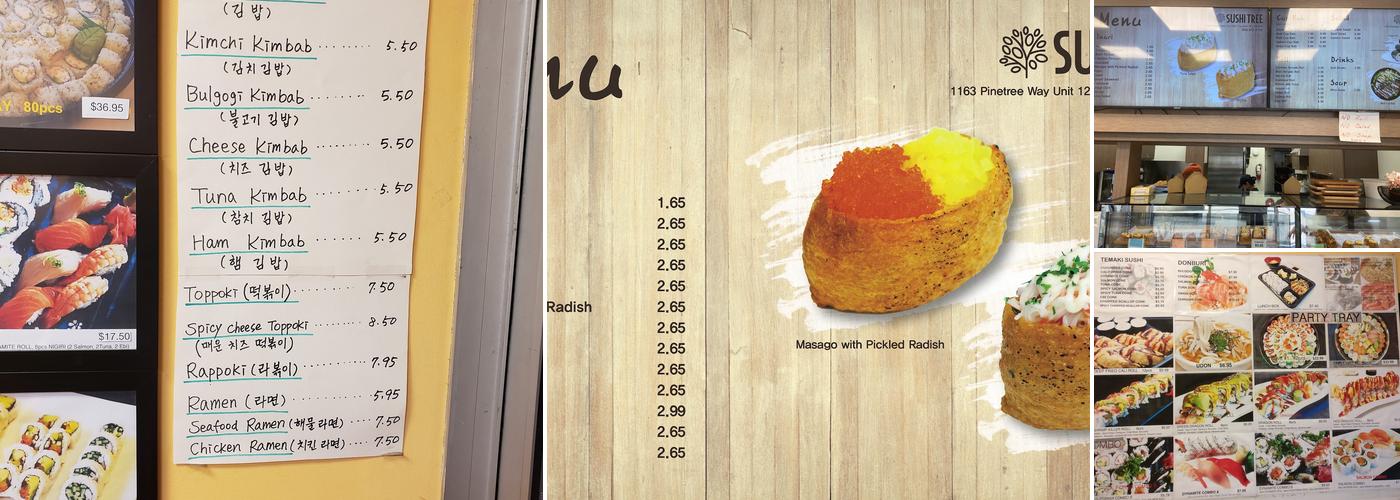 Sushi Tree Menu