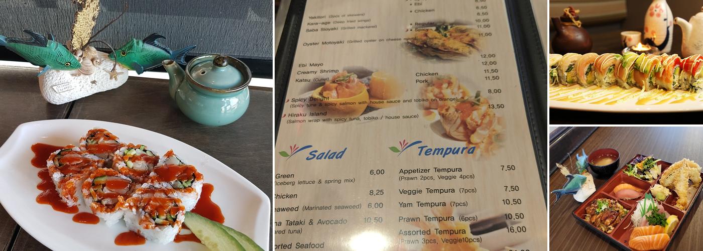 Hiraku Sushi Menu