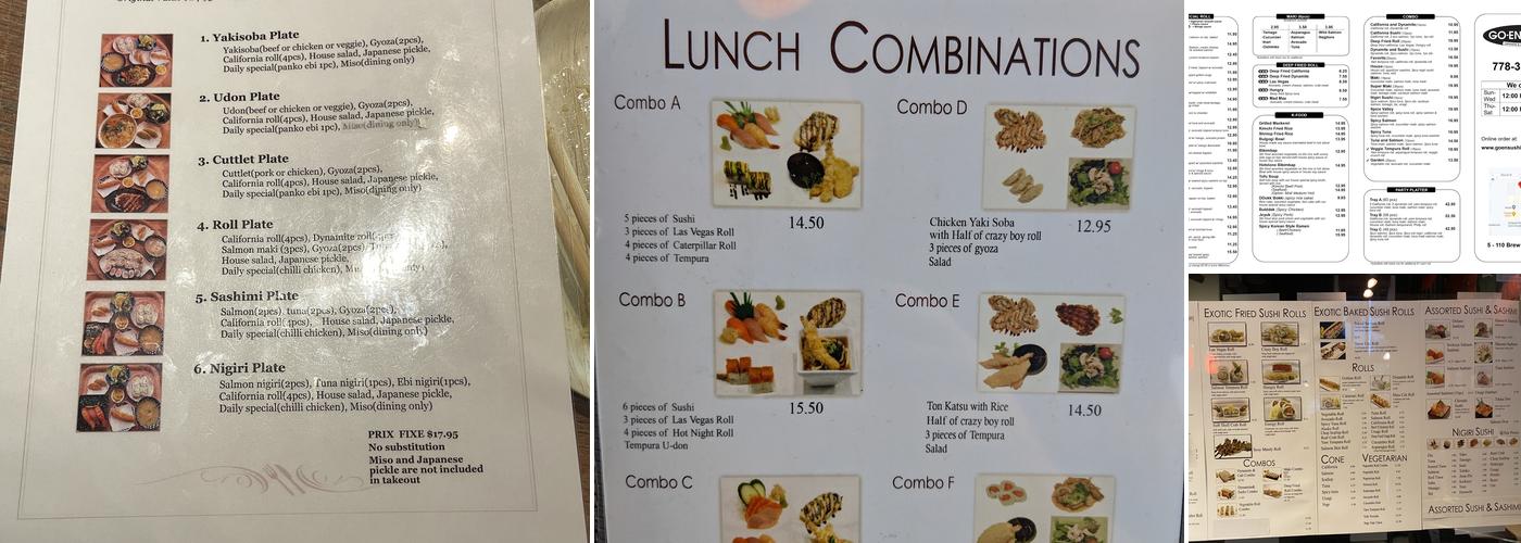 Sango Japanese Restaurant Port Moody Menu