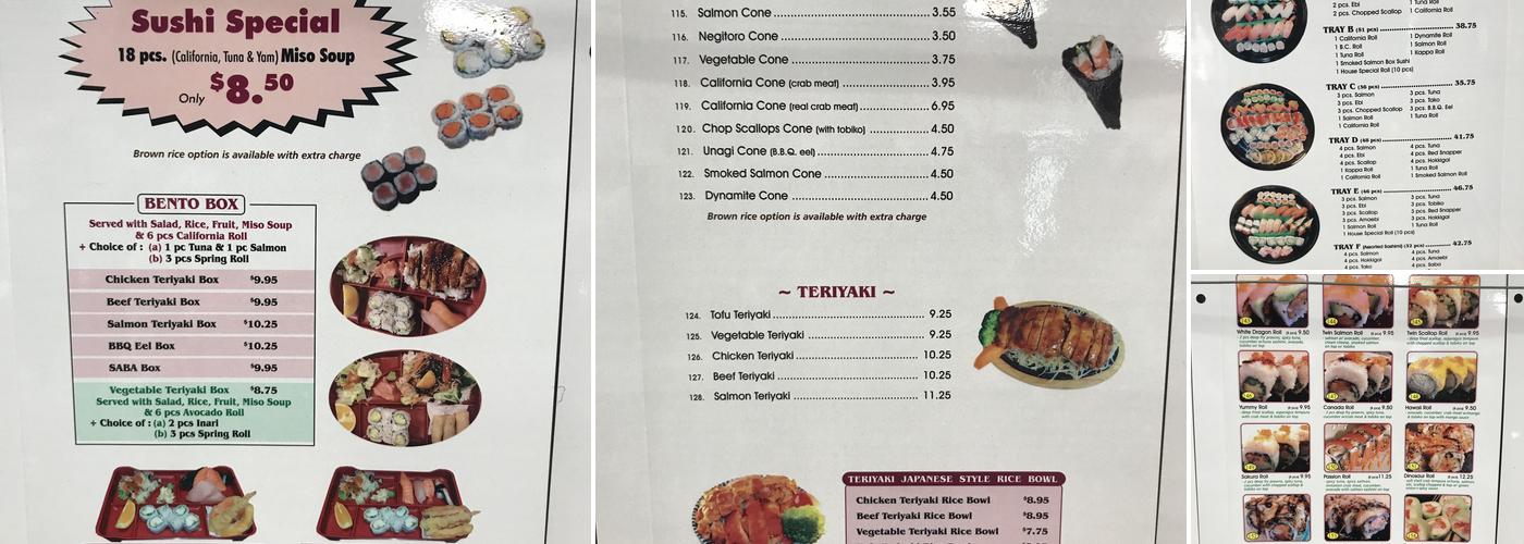 Hiro Sushi Menu