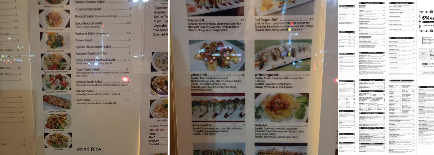 Minori Japanese Restaurant Menu