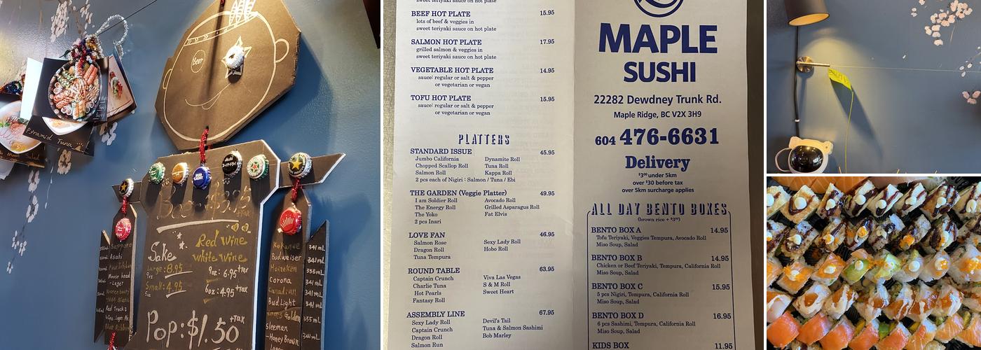 Maple Sushi Menu