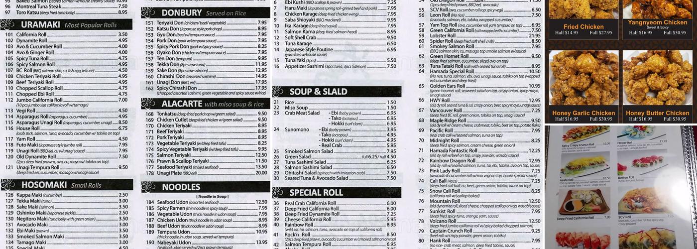 Hamada Fusion Menu