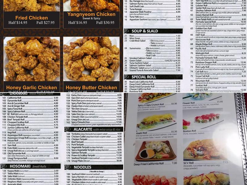 Hamada Fusion Menu