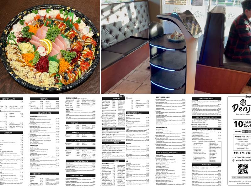 Denji Sushi Japanese restaurant Menu