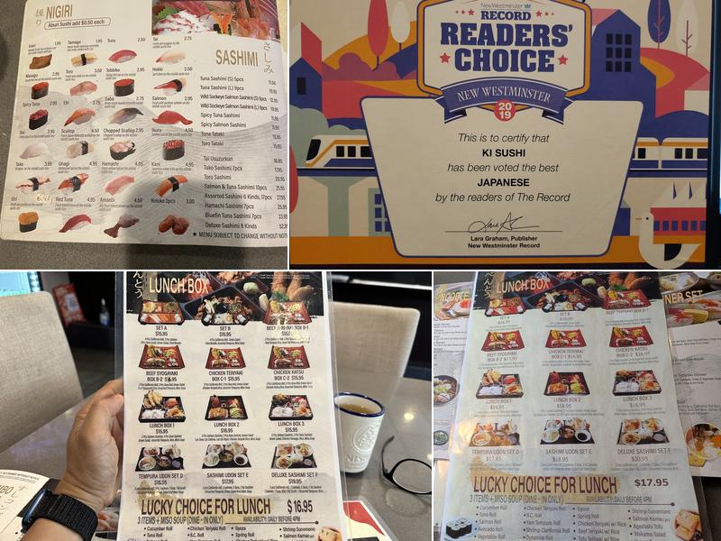 Ki Sushi Restaurant Menu