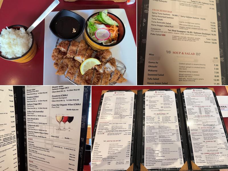 Hachi Hana Japanese Restaurant Menu