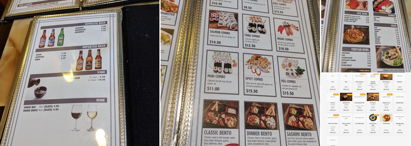 Sushi Day Menu