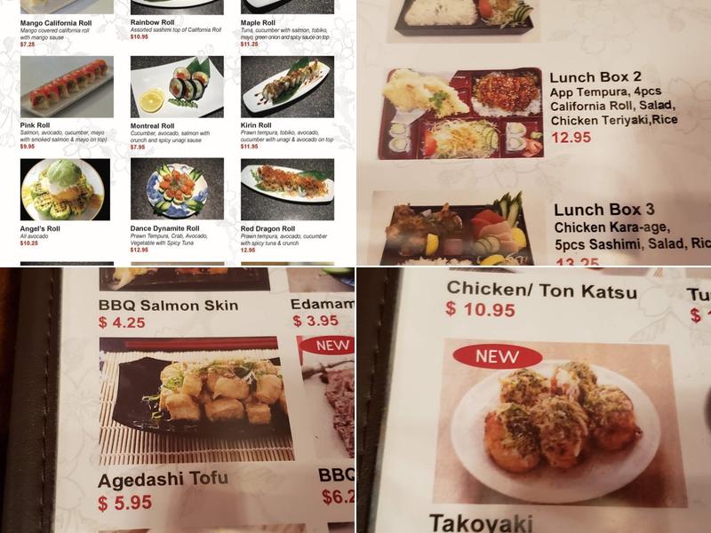 Maple Sushi Japanese Restaurant Menu